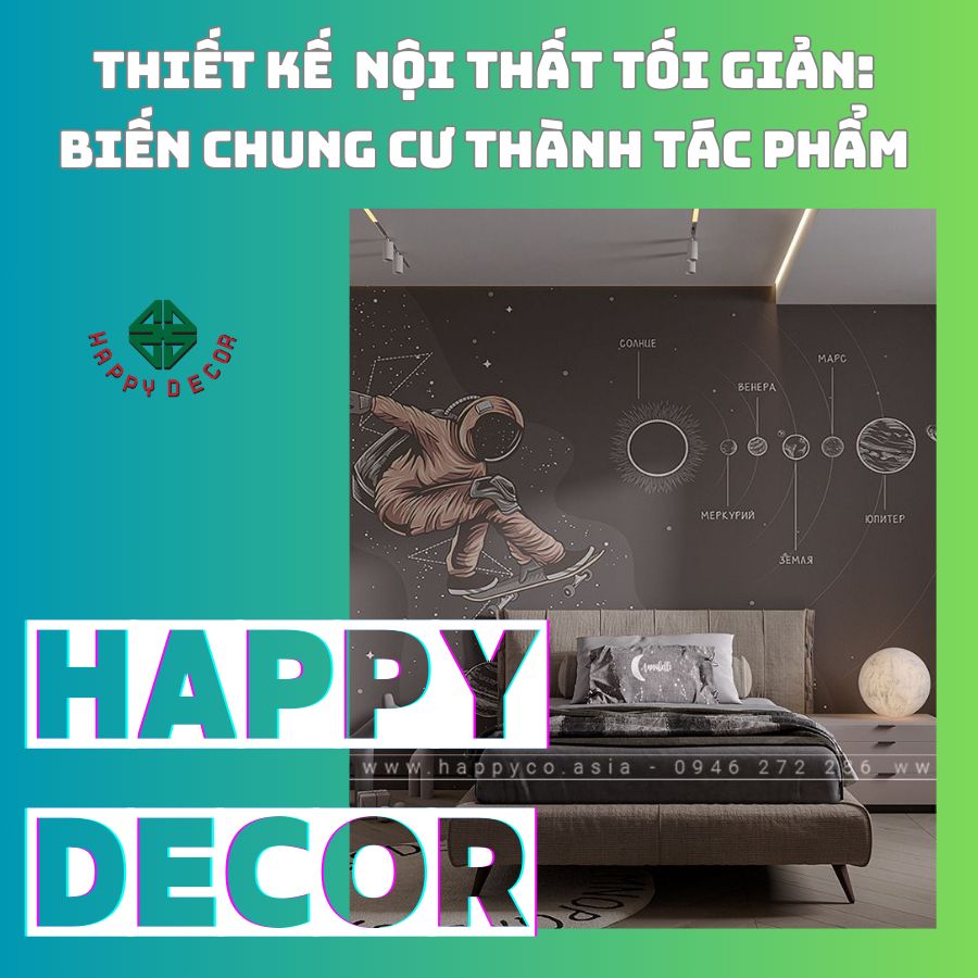 Nội thất chung cư tối giản - tác phẩm nghệ thuật do Happy Decor thực hiện tại Biên Hòa