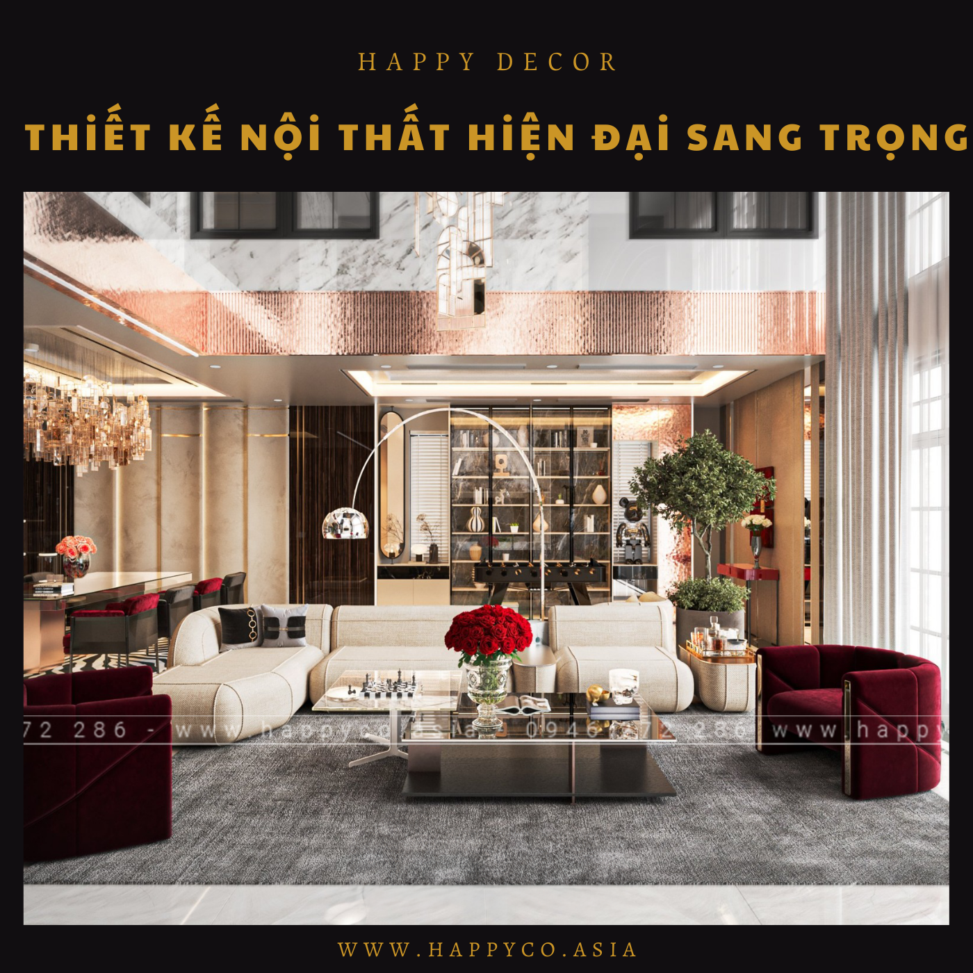 Thiết kế thi công nội thất hiện đại sang trọng tại Biên Hòa - Happy Decor