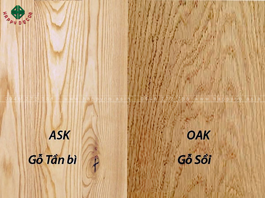 Gỗ sồi và gỗ tần bì