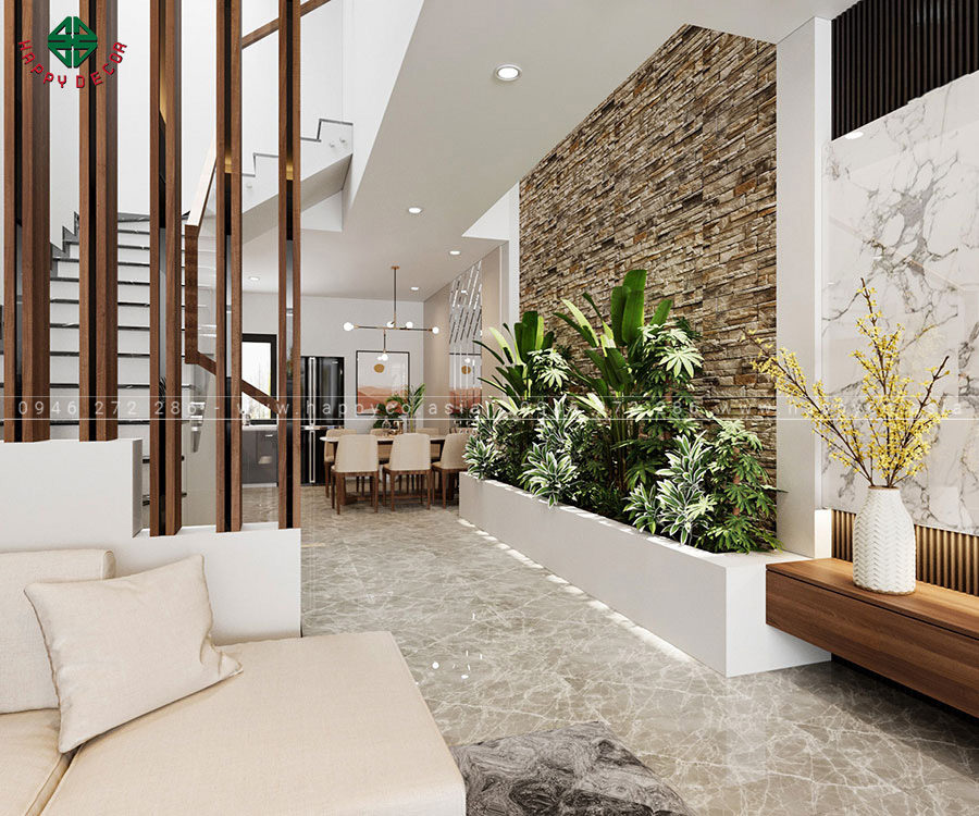 Thiết kế phòng ăn được kết nối với khu vực phòng khách