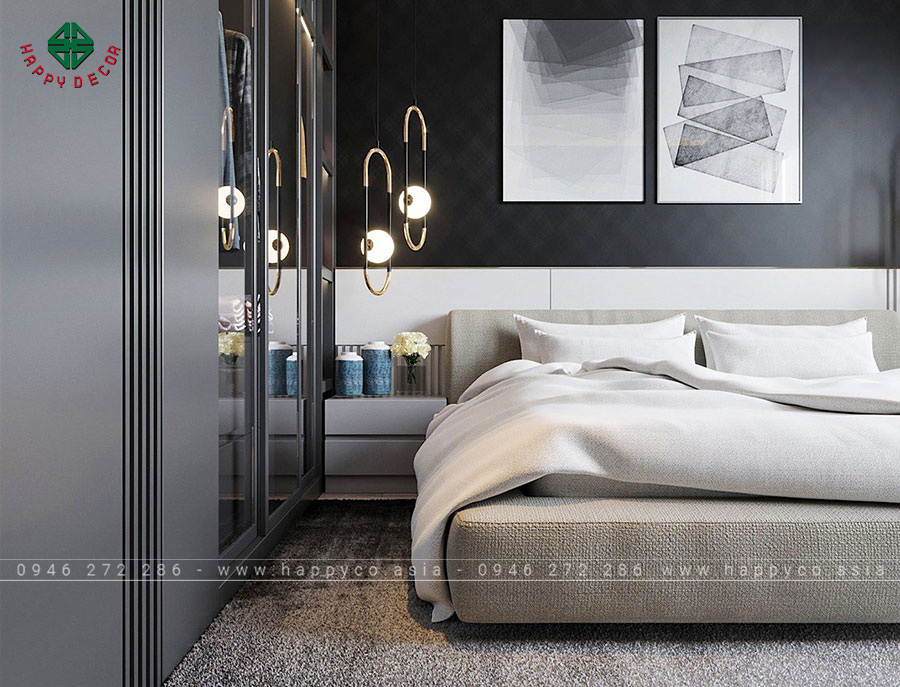 Nội thất với thiết kế đơn giản, không cầu kỳ mang đến không gian ngủ thoải mái, tiện lợi