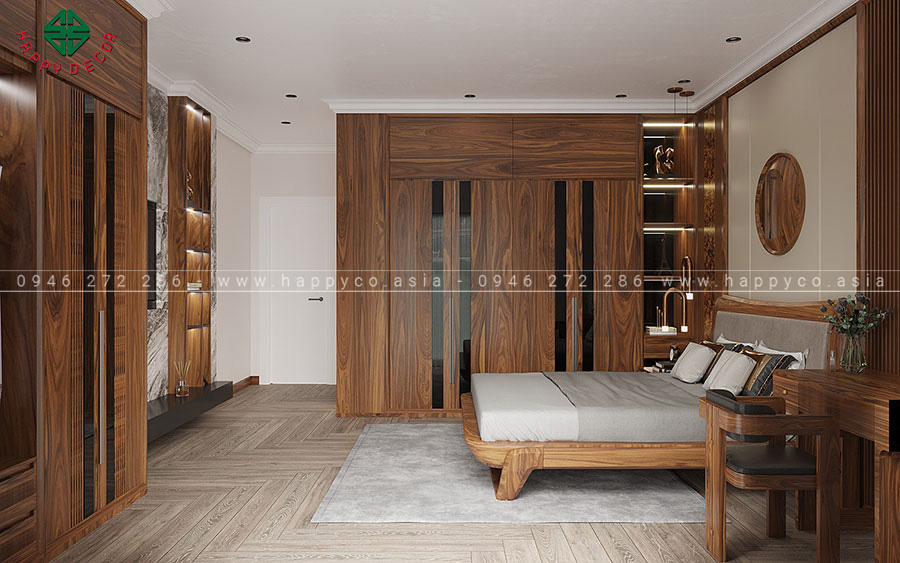 Nội thất được bố trí theo phong thủy để thuận tiện cho sinh hoạt