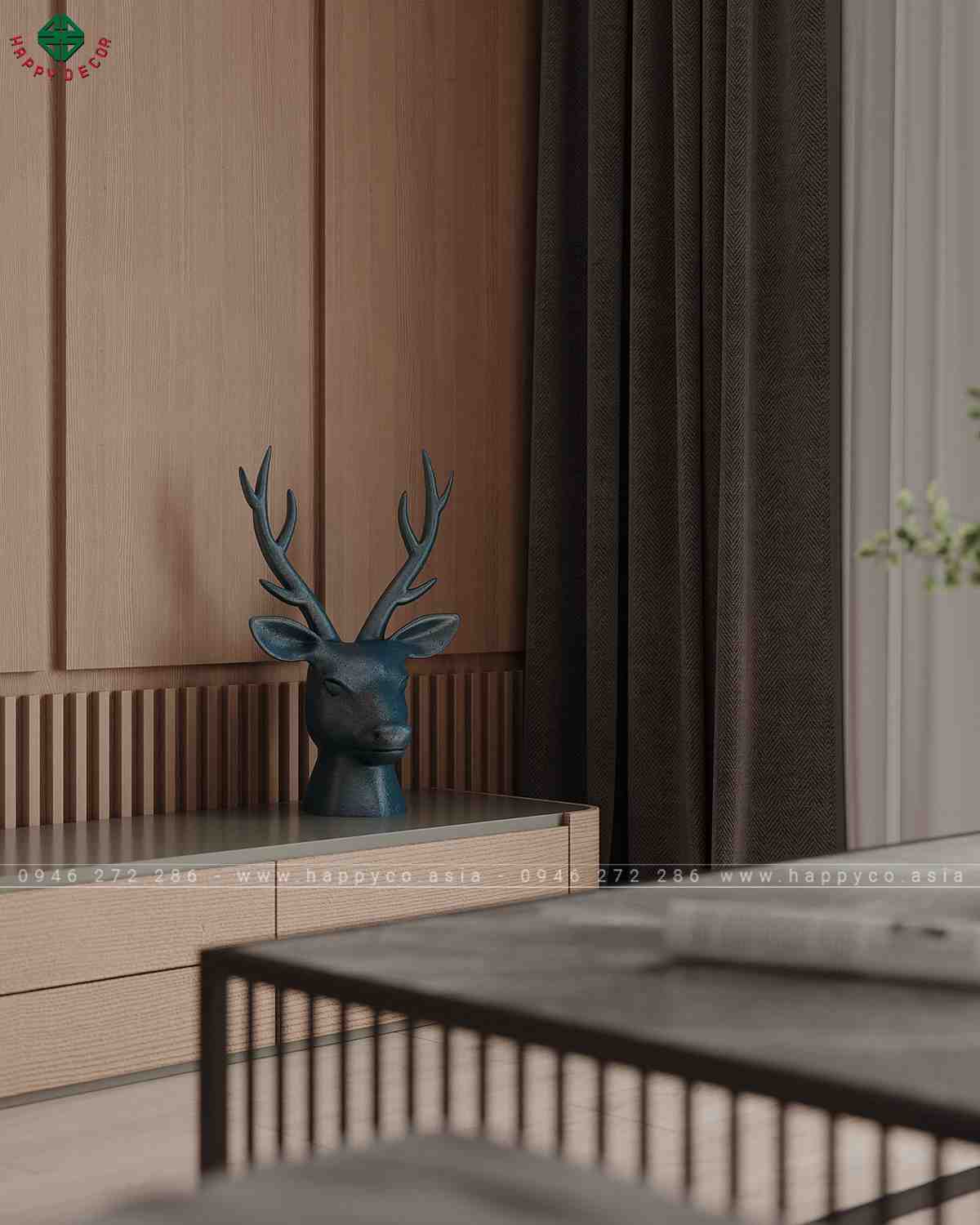 Các phòng ngủ và không gian làm việc được bố trí hợp lý để đảm bảo sự riêng tư, yên tĩnh.