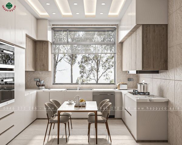 Thiết kế bếp tại Happy Decor được tạo nên từ sự kết hợp hài hòa giữa thẩm mỹ và công năng sử dụng