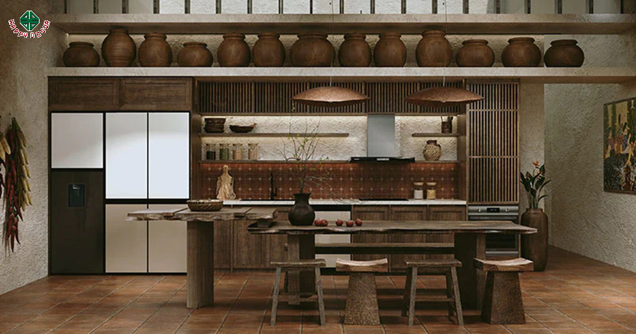 Thiết kế nội thất phòng bếp mang nhiều giá trị truyền thống của người Việt Thiết kế nội thất phòng bếp mang nhiều giá trị truyền thống của người Việt.