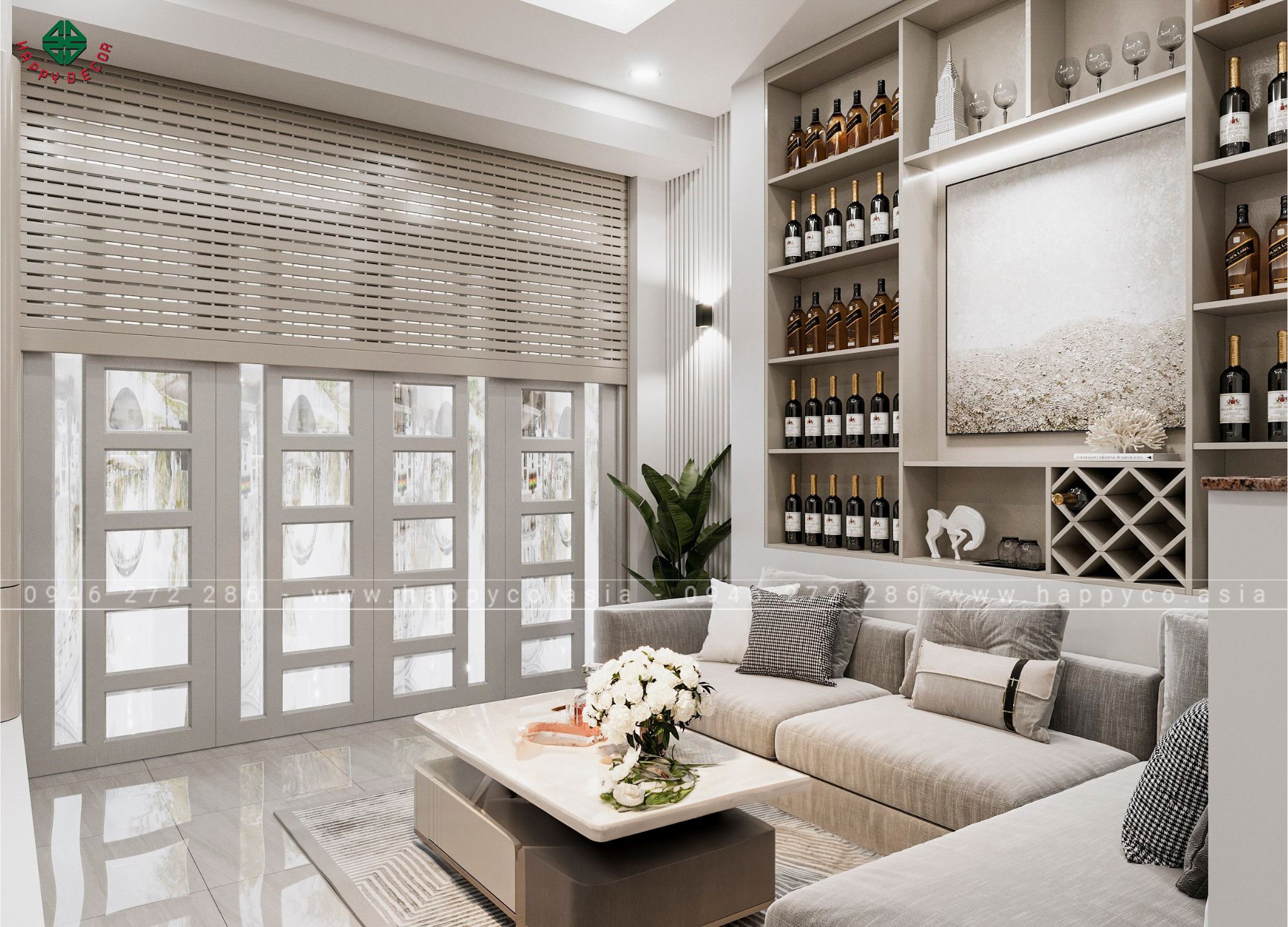 Phong cách hiện đại chú trọng vào việc tối giản hóa chi tiết,