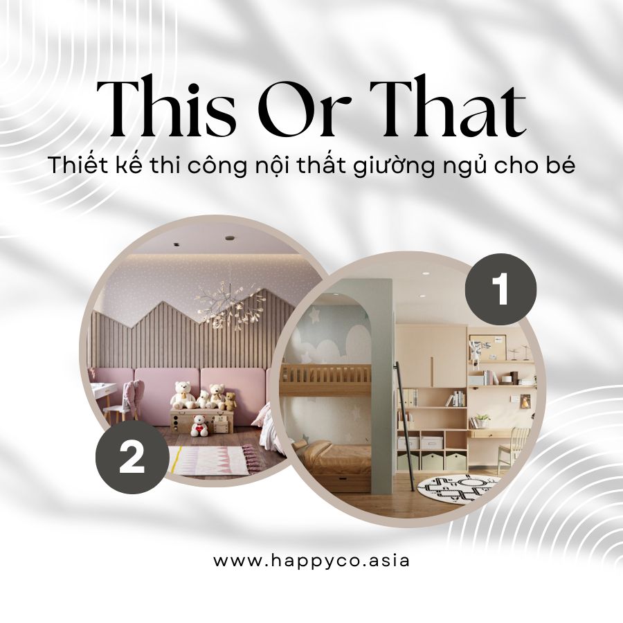 Đa dạng mẫu mã giường cho bé do Happy Decor thiết kế và thi công