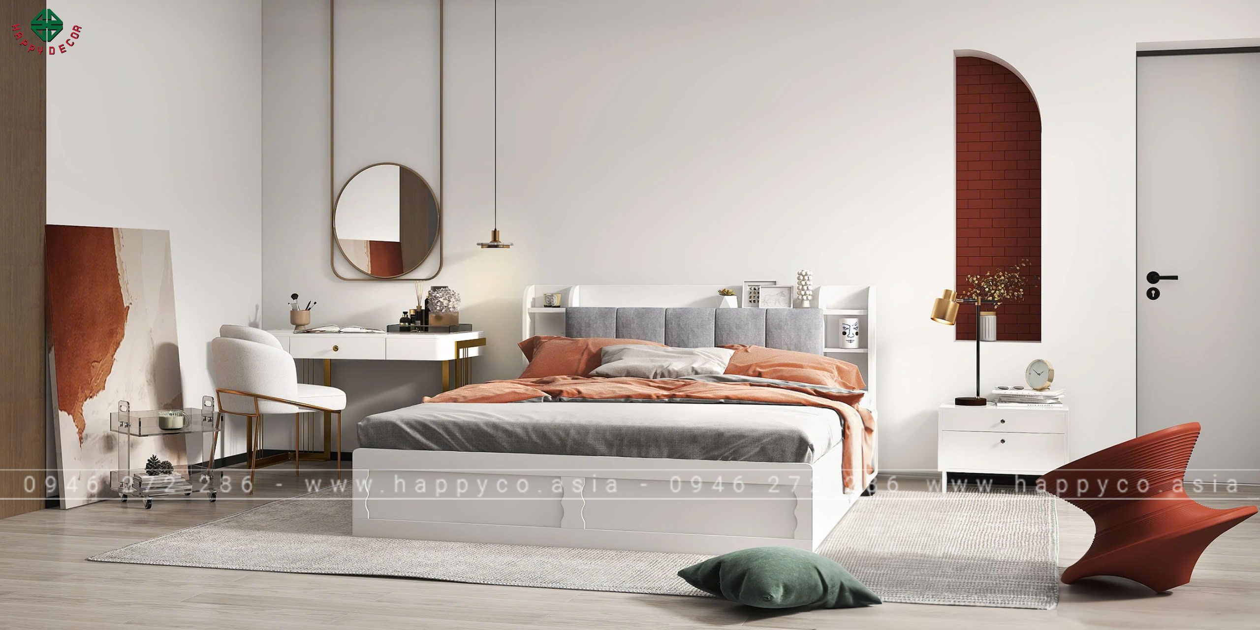 Thiết kế nội thất phòng ngủ nhỏ đẹp 10m2 tại Biên Hòa - Happy Decor