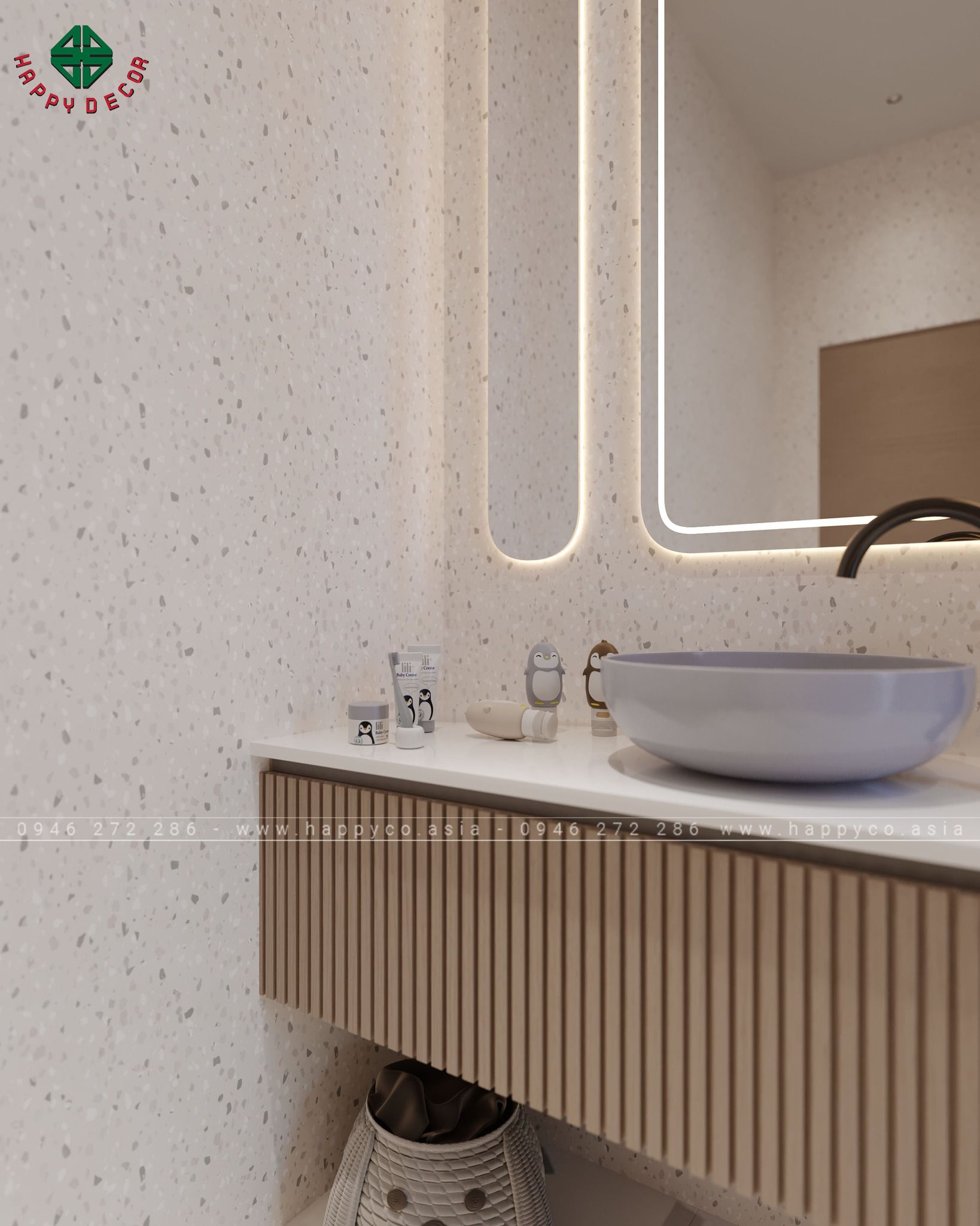 Lựa chọn gam màu tươi sáng và các chi tiết trang trí nghệ thuật, nhưng không quá rườm rà