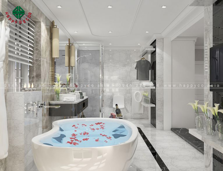 Nội thất phòng tắm biệt thự sang trọng