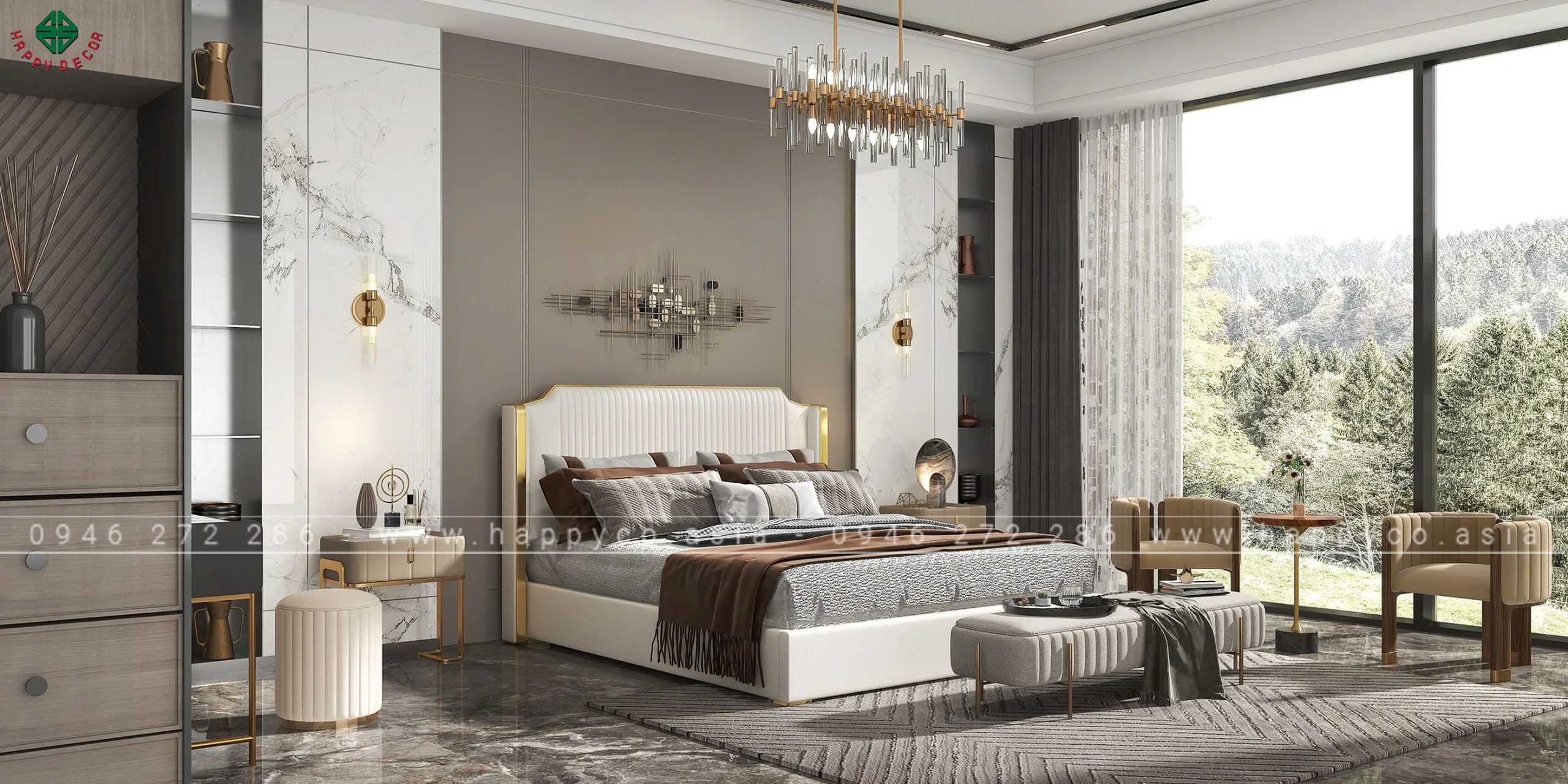 HAPPY DECOR tự hào giới thiệu các mẫu thiết kế phòng ngủ master đẹp