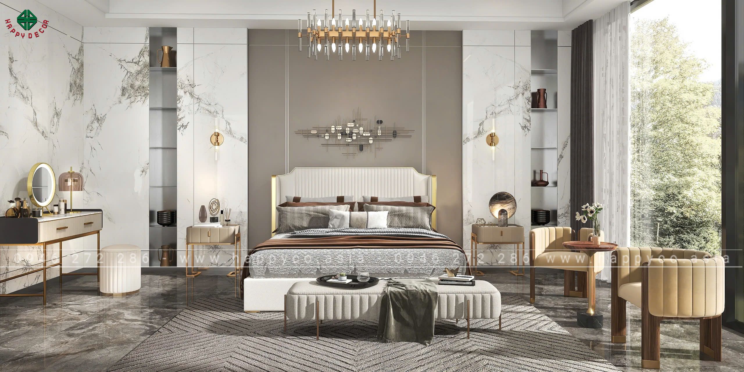 Mẫu thiết kế phòng ngủ master đẹp