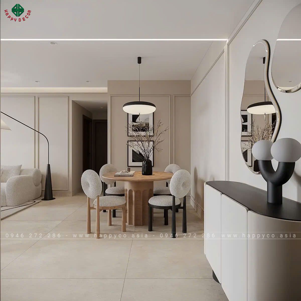 Không gian sống thoải mái thoáng đãng để tối ưu diện tích