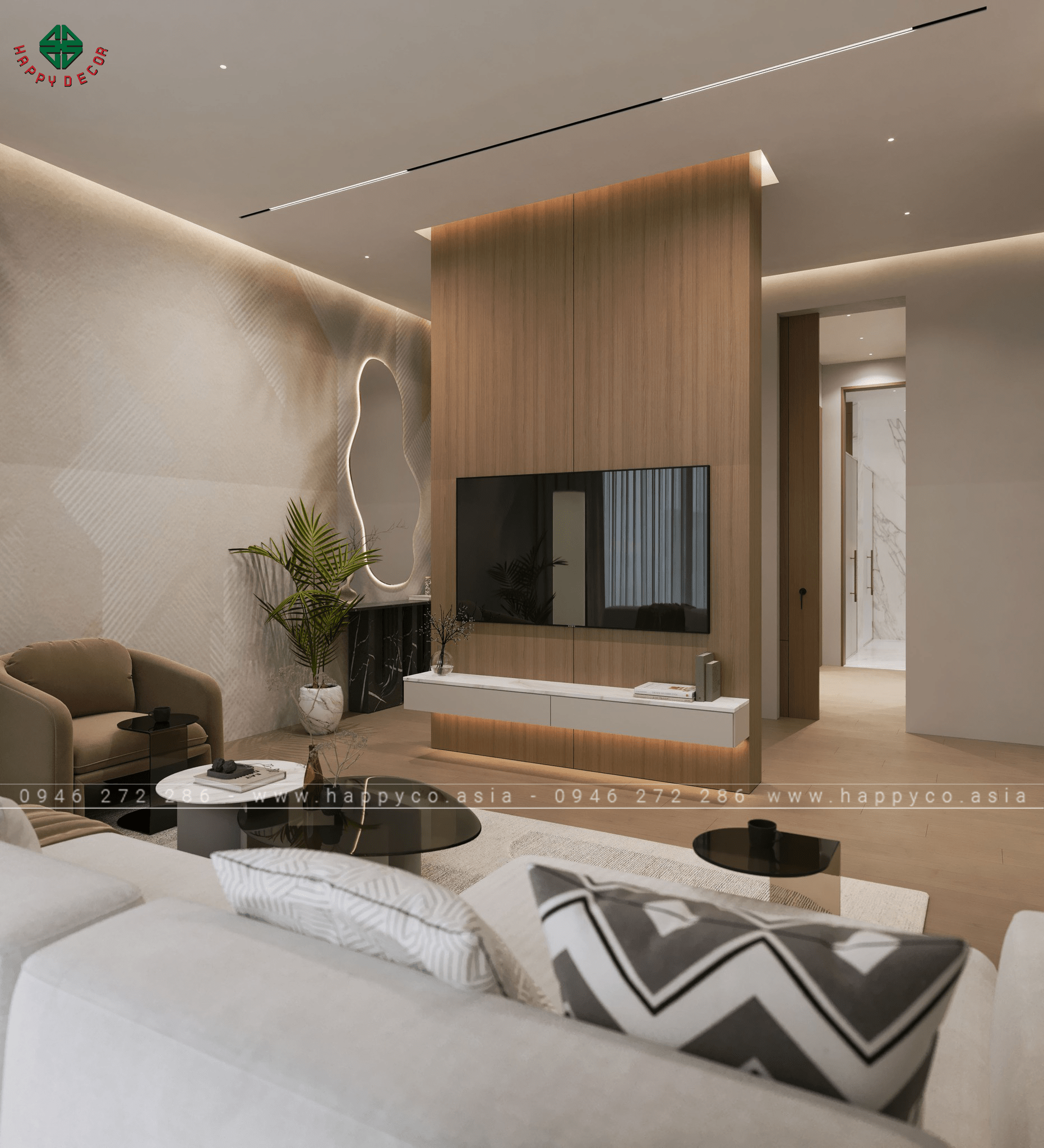 Happy Decor cam kết mang đến dịch vụ tốt nhất, từ khâu thiết kế cho đến thi công và hoàn thiện