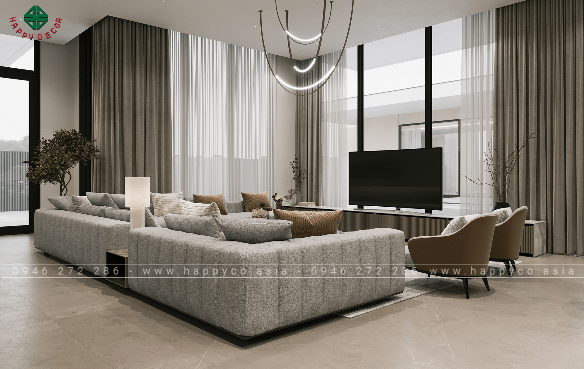 Phòng khách là nơi sum họp, giải trí và thư giãn của cả gia đình.