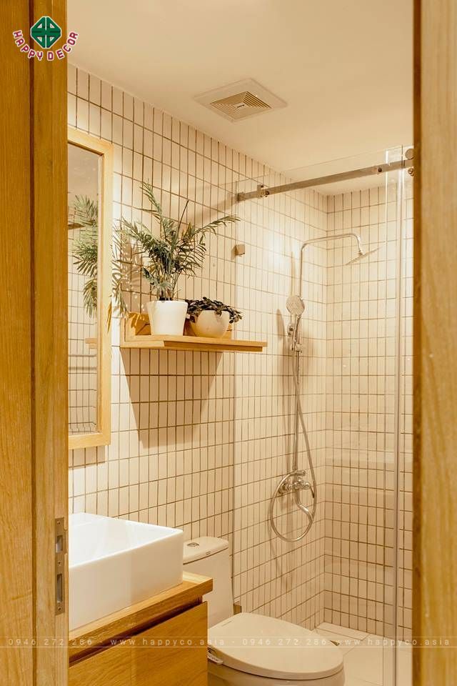 Phòng tắm nhỏ nhưng đầy đủ công năng Phòng tắm nhỏ nhưng đầy đủ công năng