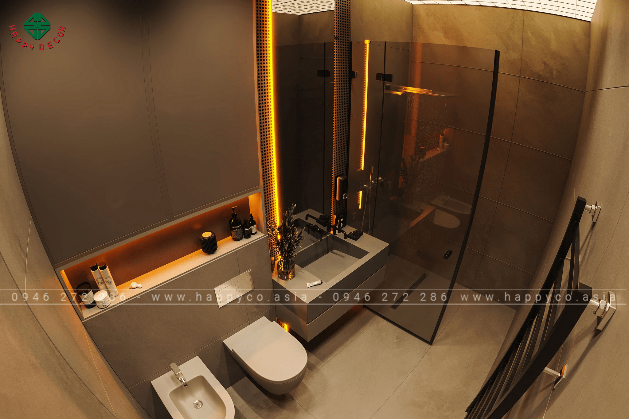 Nội thất căn hộ sang trọng do Happy Decor thiết kế và thi công tại Biên Hòa