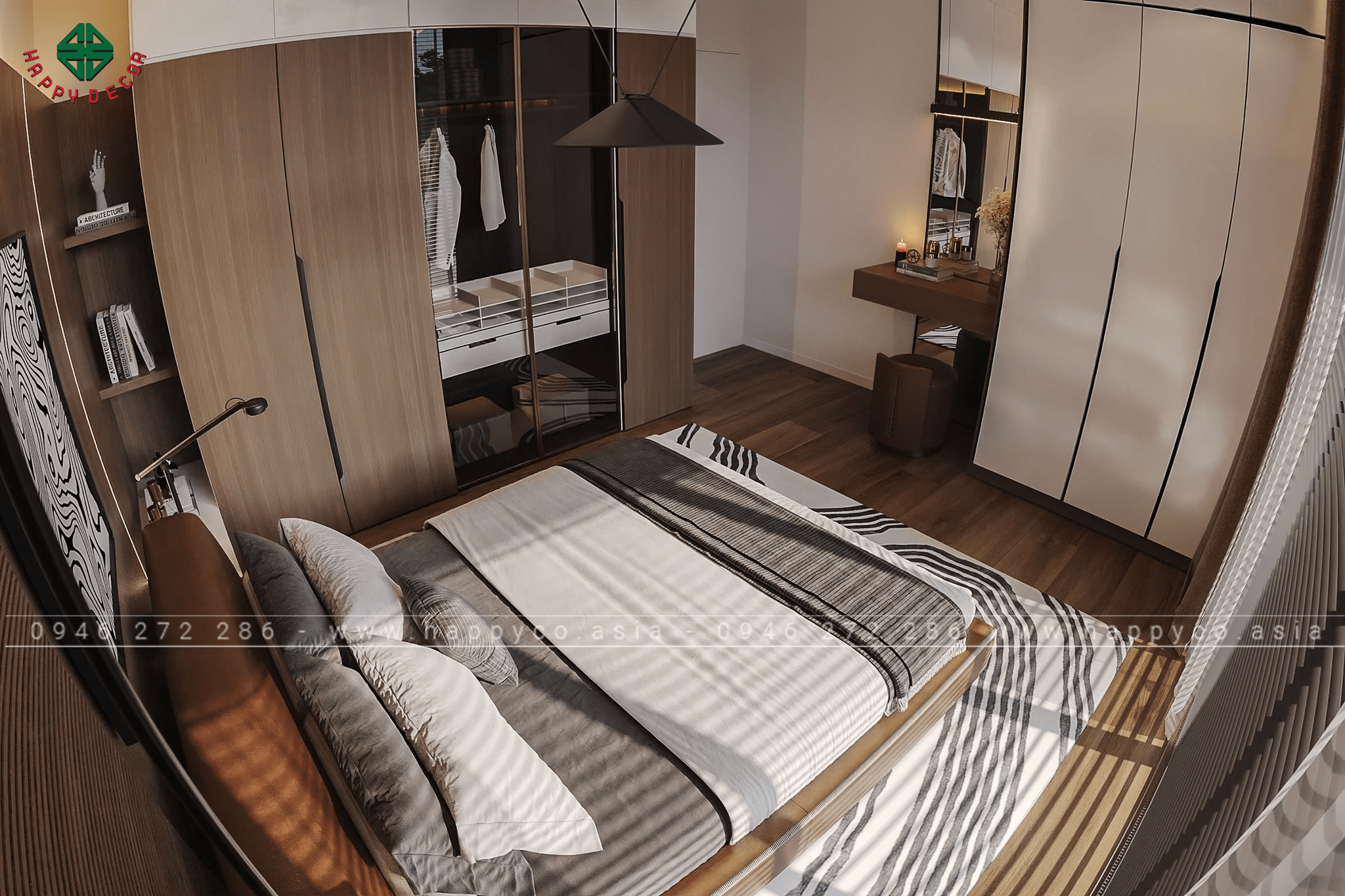 HAPPY DECOR hiện thực hóa giấc mơ đó với dịch vụ thiết kế và thi công nội thất cho căn hộ 2 phòng ngủ