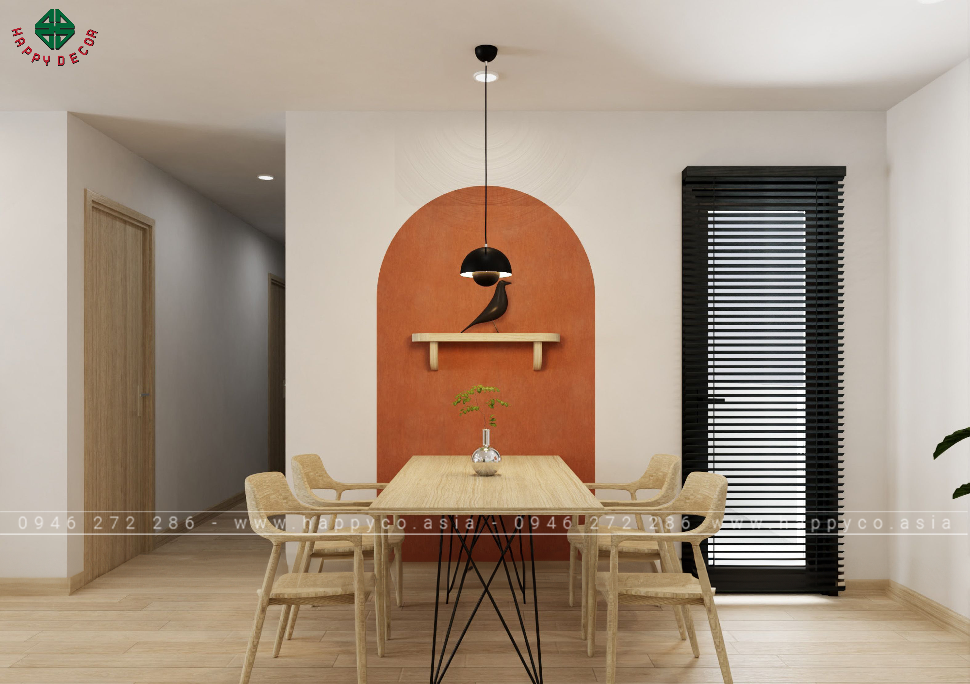 Nội thất chung cư hiện đại do Happy Decor thiết kế và thi công