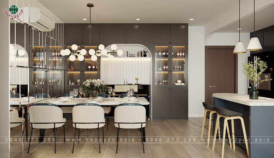 Phòng khách và phòng ăn theo phong cách mở thoáng đãng, thoải mái Phòng khách và phòng ăn theo phong cách mở thoáng đãng, thoải mái