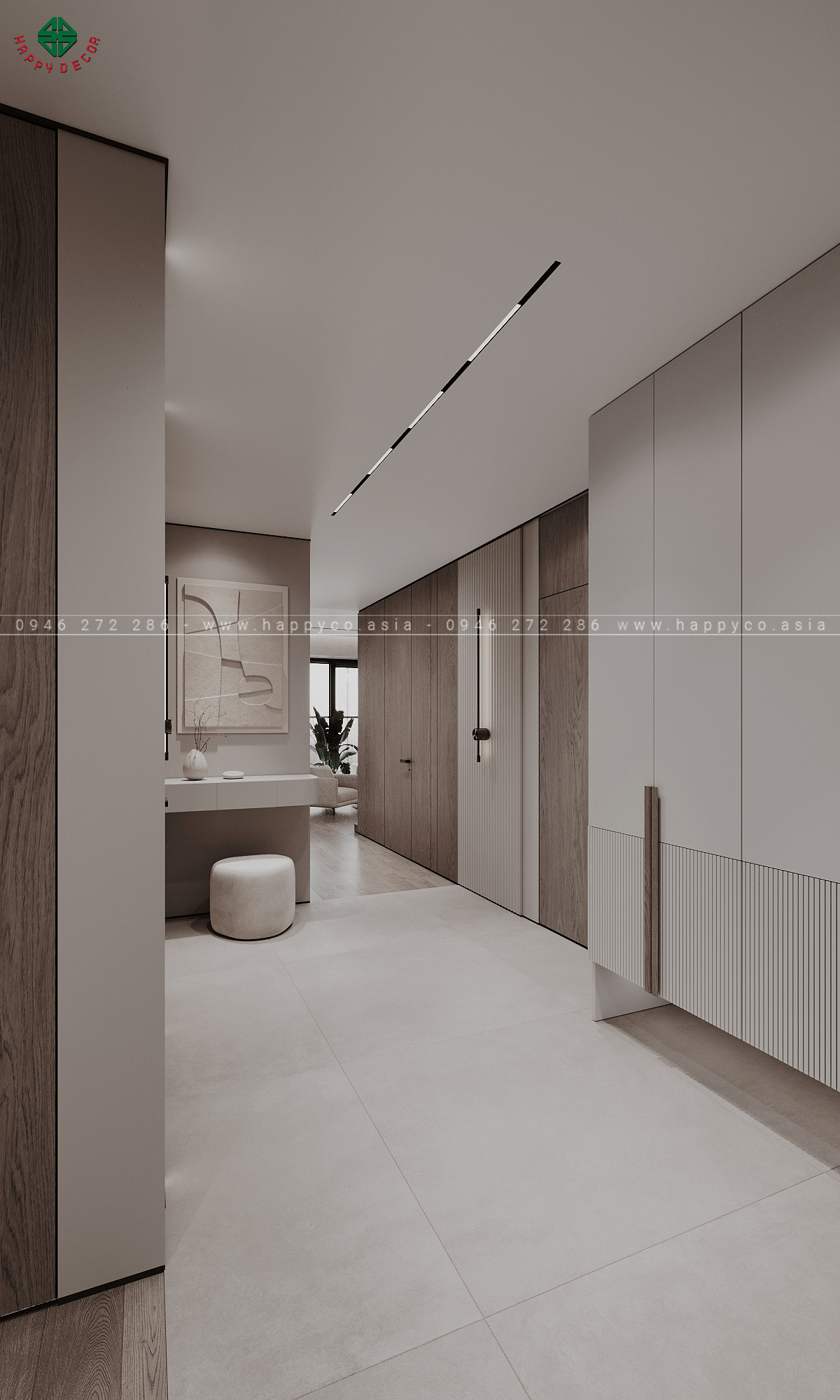 Trước khi thi công, chúng tôi sẽ cung cấp mô hình 3D cho khách hàng duyệt, giúp họ hình dung rõ ràng về không gian sống tương lai