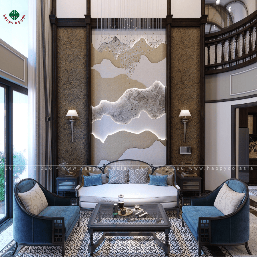 Màu vàng là màu được ứng dụng rất nhiều trong không gian Indochine