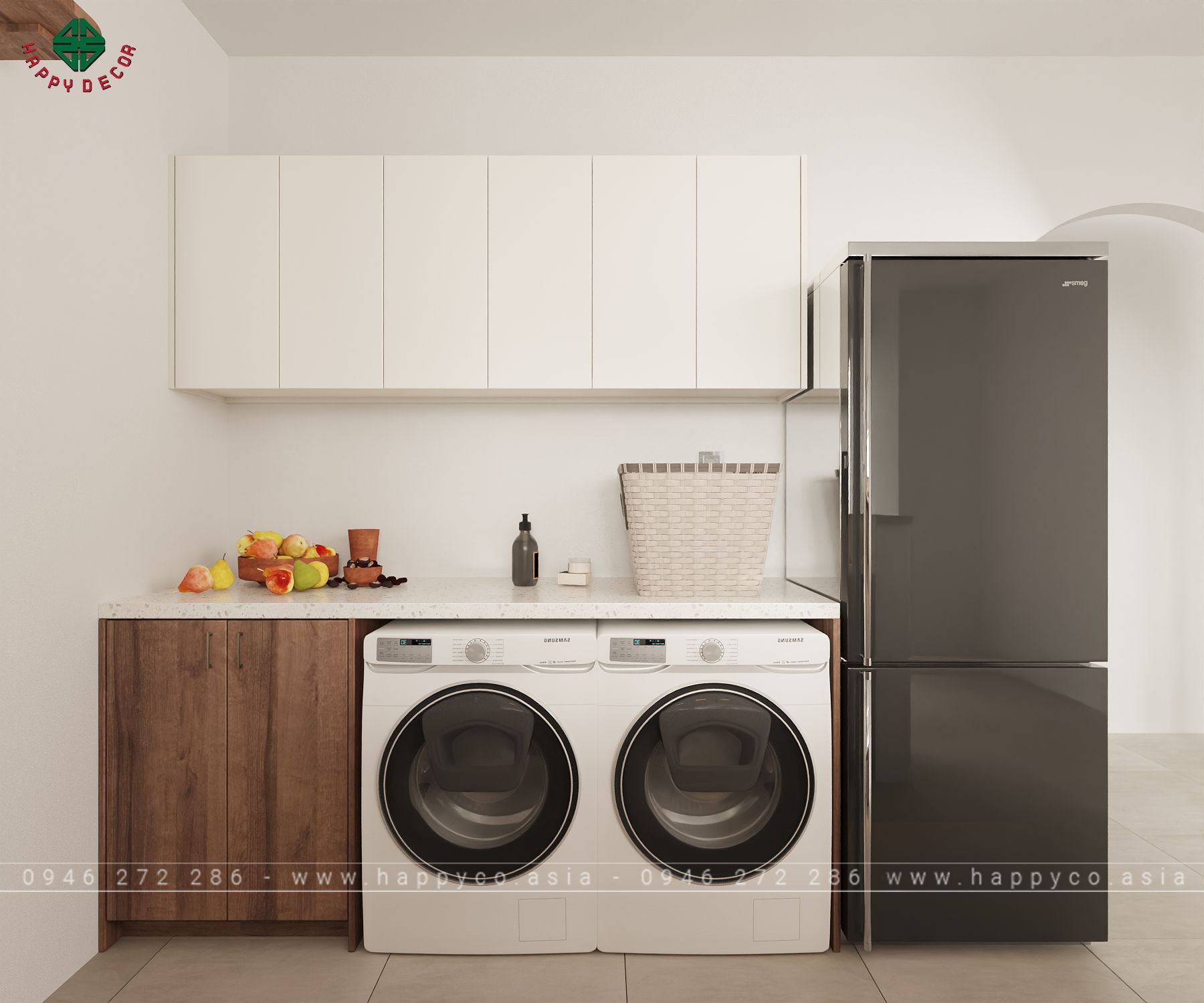 Không gian được tối ưu hóa giúp bạn dễ dàng thực hiện các công việc bếp núc mỗi ngày.