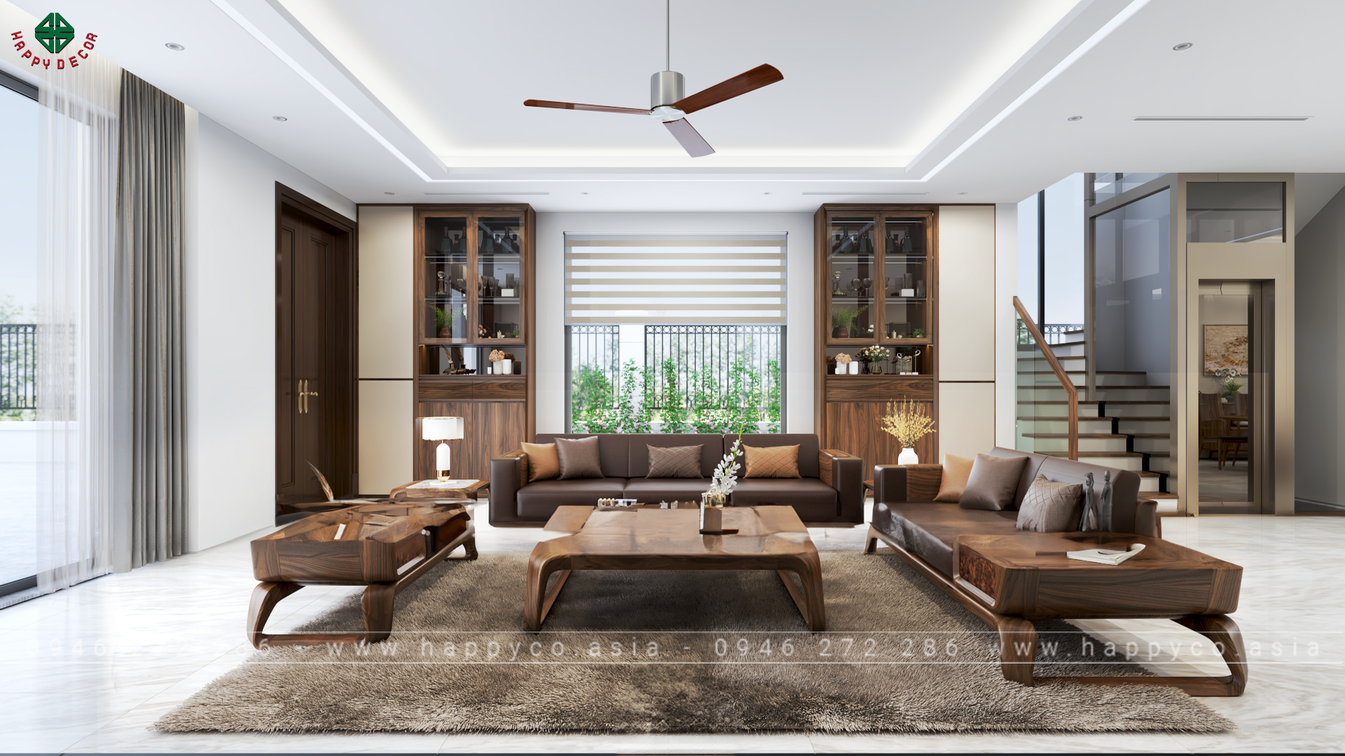 Thiết kế thi công nội thất phòng khách Biên Hòa - Mẫu 02