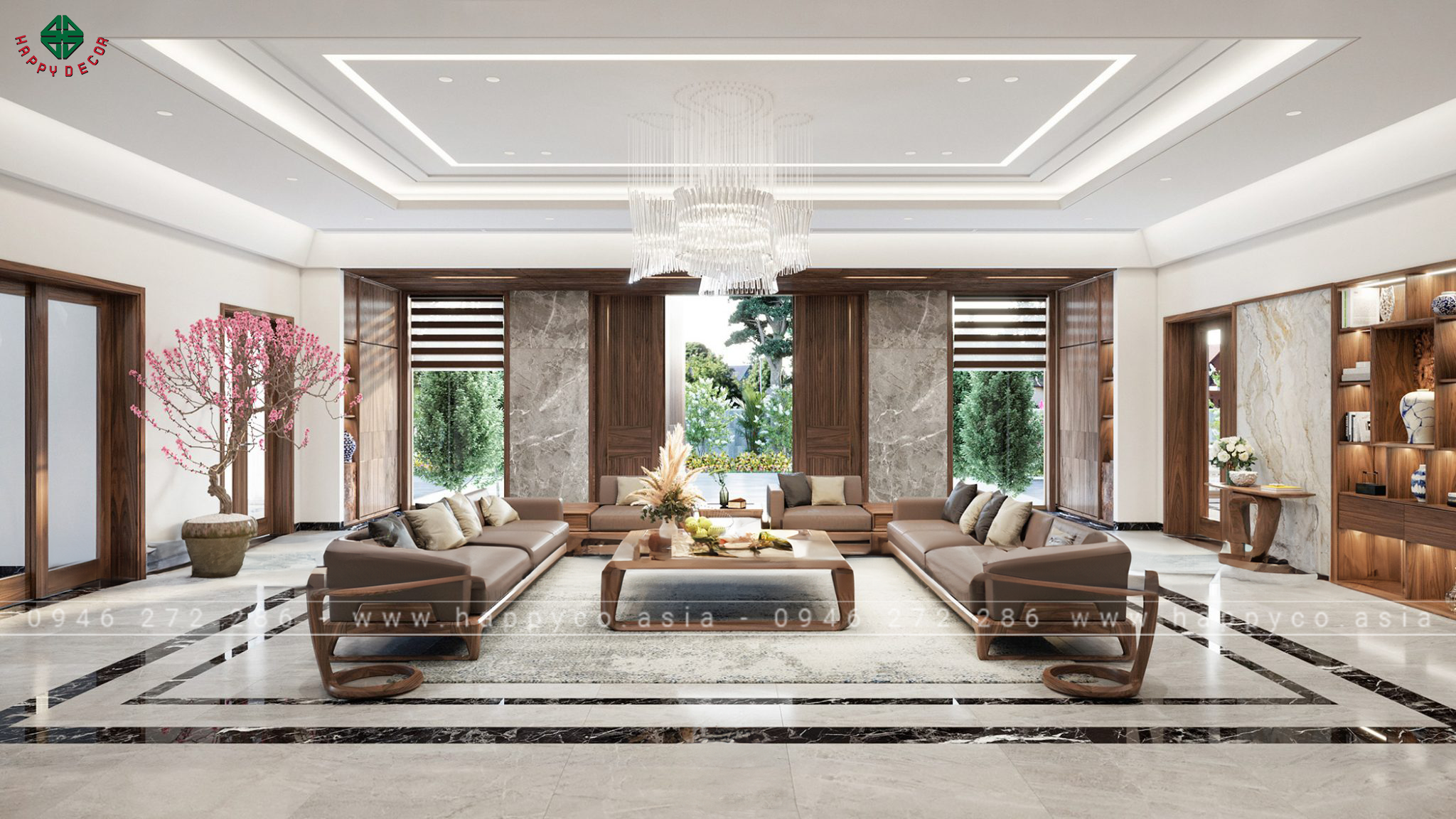 Thiết kế thi công nội thất phòng khách Biên Hòa - Mẫu 06