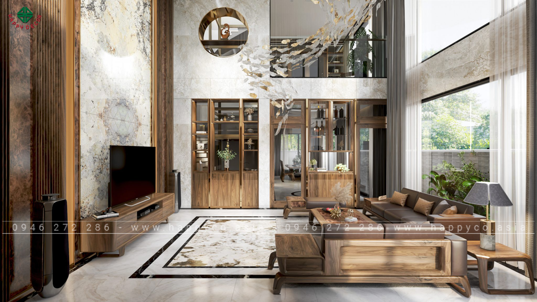 Thiết kế thi công nội thất phòng khách Biên Hòa - Mẫu 09