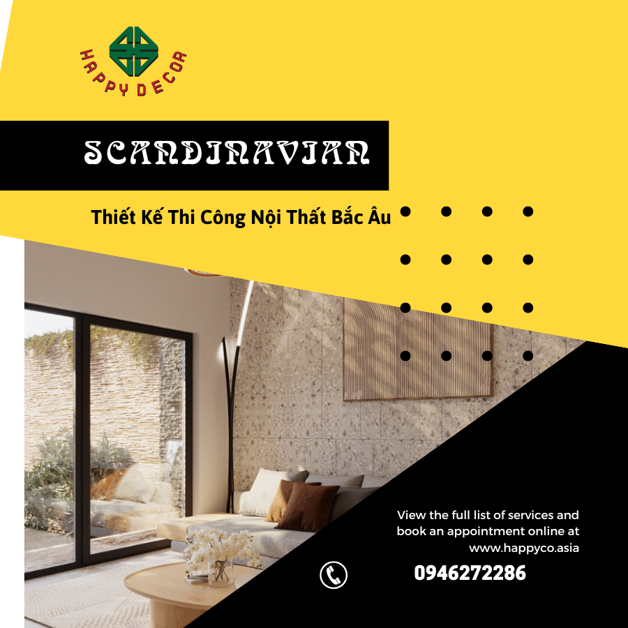Thiết kế thi công nội thất kiểu Scandinavian