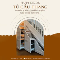 Tủ cầu thang - tận dụng khéo léo không gian