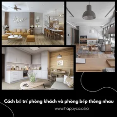 Cách Bố Trí Phòng Khách và Bếp Thông Nhau