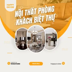 Thiết Kế Nội Thất Phòng Khách Biệt Thự Xu Hướng 2024