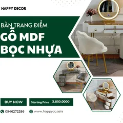 Bàn Trang Điểm Gỗ MDF Bọc Nhựa tại Biên Hòa