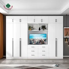 TOP 10 MẪU TỦ QUẦN ÁO KẾT HỢP KỆ TIVI ĐẸP ĐỘC ĐÁO NHẤT 2023