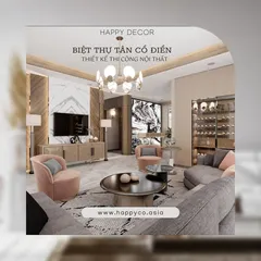 Xu Hướng Nội Thất Phòng Khách Biệt Thự Tân Cổ Điển