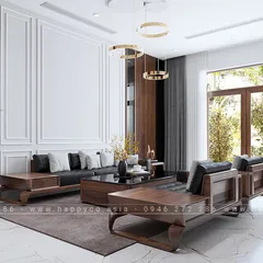 Nội thất biệt thự tân cổ điển 150m2 ở Biên Hòa, Đồng Nai