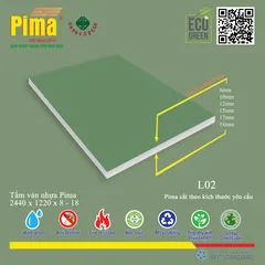 Tấm Ván Nhựa PIMA DL Trắng L02 tại Biên Hòa
