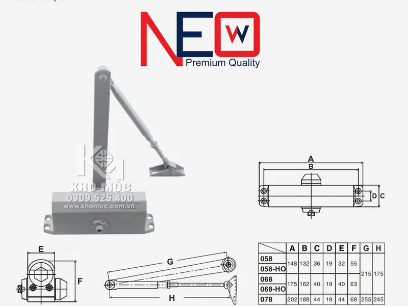 TAY ĐẨY HƠI NEWNEO 068-HO CÓ DỪNG 45-80kg