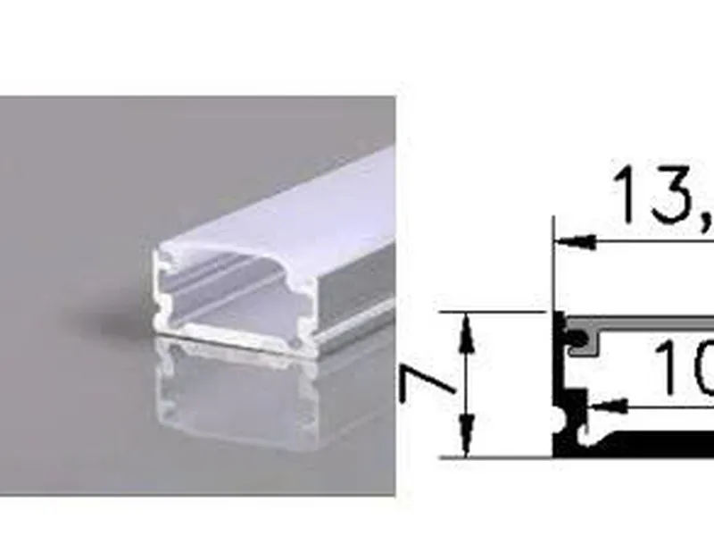 Thanh Nhôm U ( loại nhỏ ) Đi Đèn LED Mã 510 (đã bao gồm nắp nhựa) 