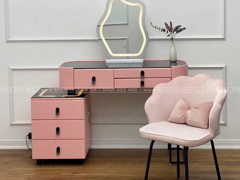 BÀN TRANG ĐIỂM GỖ MDF BỌC NHỰA TN06