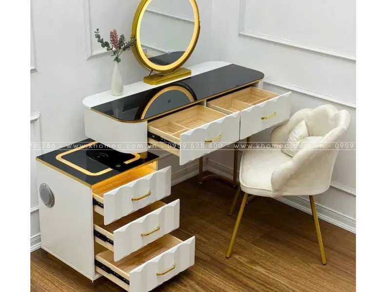 BÀN TRANG ĐIỂM GỖ MDF BỌC NHỰA TN07