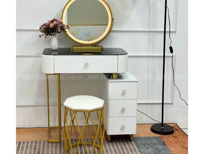 BÀN TRANG ĐIỂM GỖ MDF BỌC NHỰA TN08