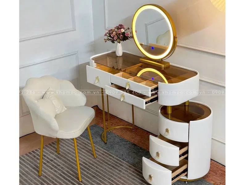 BÀN TRANG ĐIỂM GỖ MDF BỌC NHỰA TN10