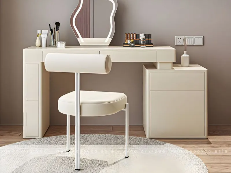 BÀN TRANG ĐIỂM GỖ MDF MÀU TRẮNG - BP6828