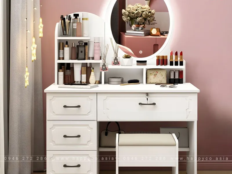 BÀN TRANG ĐIỂM MÀU TRẮNG THANH LỊCH - BP6832
