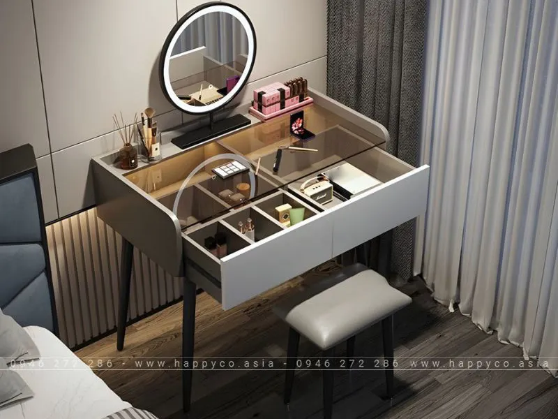 BÀN TRANG ĐIỂM GỖ MDF HIỆN ĐẠI BP6844