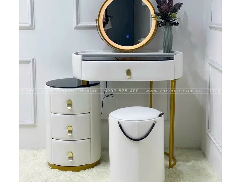 BÀN TRANG ĐIỂM GỖ MDF BỌC NHỰA TN15