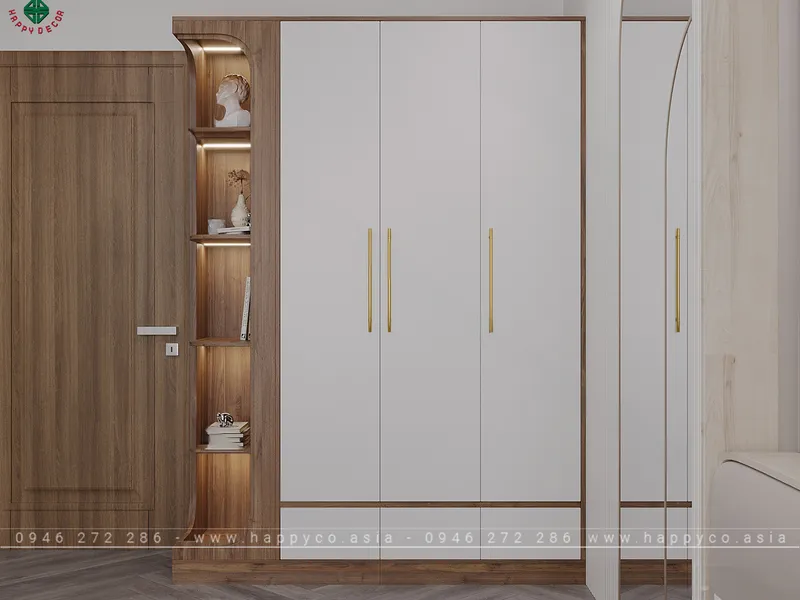 Mẫu tủ quần áo 1m2 nhỏ đẹp TA6828